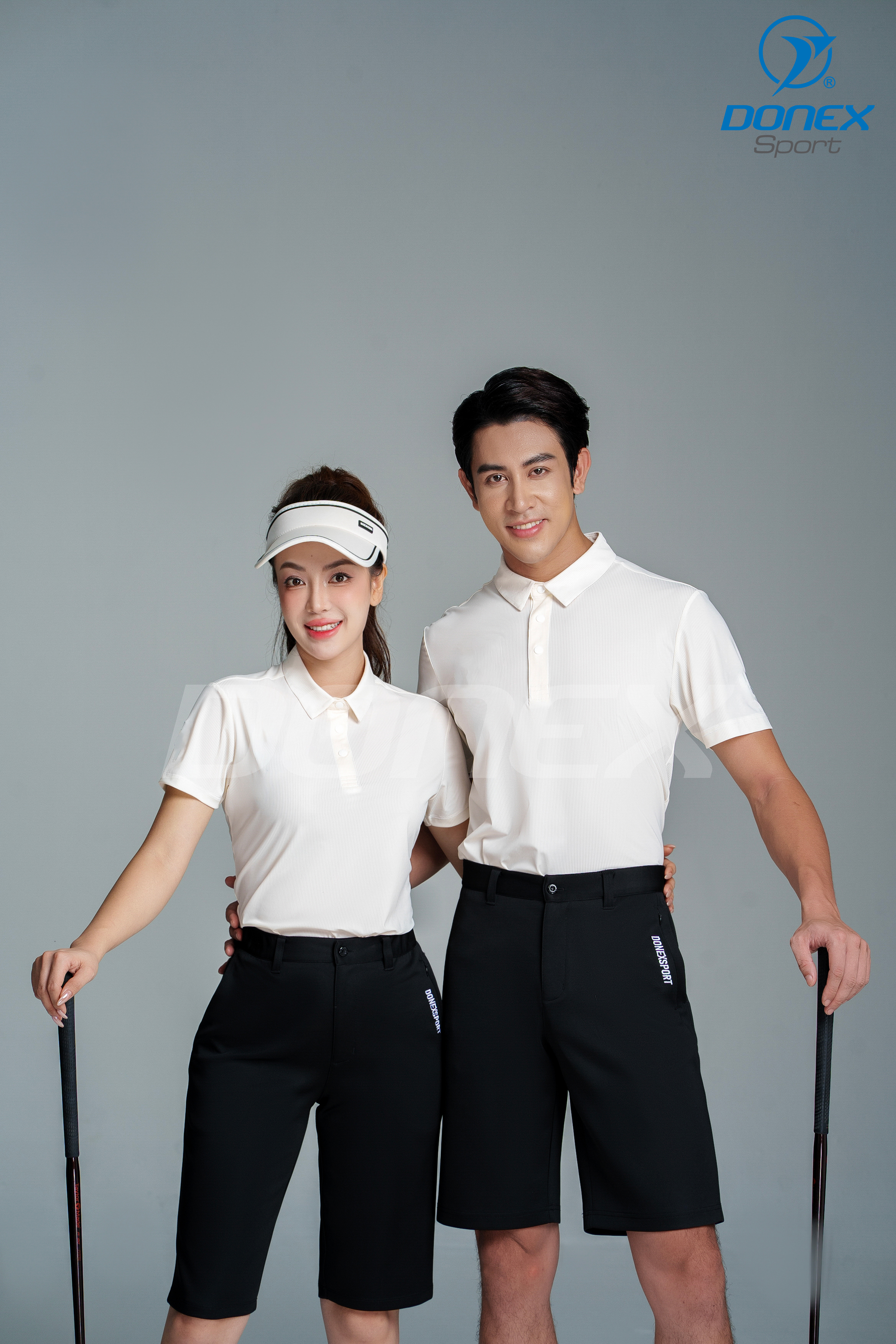 Quần thể thao nữ ASC-1034 Đen phối trắng